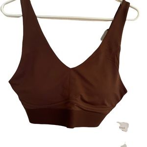 NWT Fabletics All Day Everyday Bra II  Sz 10 Chicory Coffee